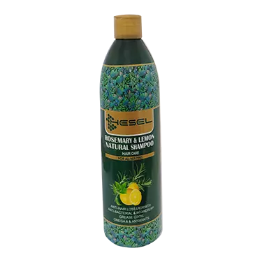 شامپو گیاهی حاوی عصاره رزماری و لیمو 400 گرمی هسل